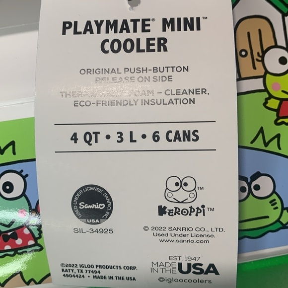 IGLOO x HELLO KITTY KEROPPI Cooler 4 Qt NWT - Picture 7 of 8